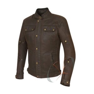 Motorcycle Wax Leather Jacket